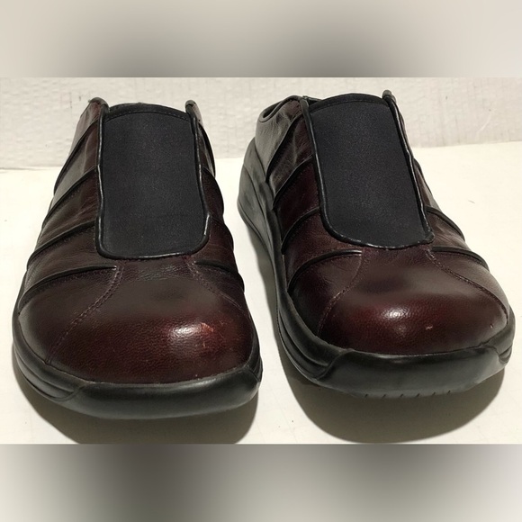 Birkenstock Tatami Jiro Maroon / Red Leather Mules Clogs - Picture 3 of 11